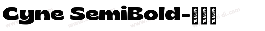 Cyne SemiBold字体转换